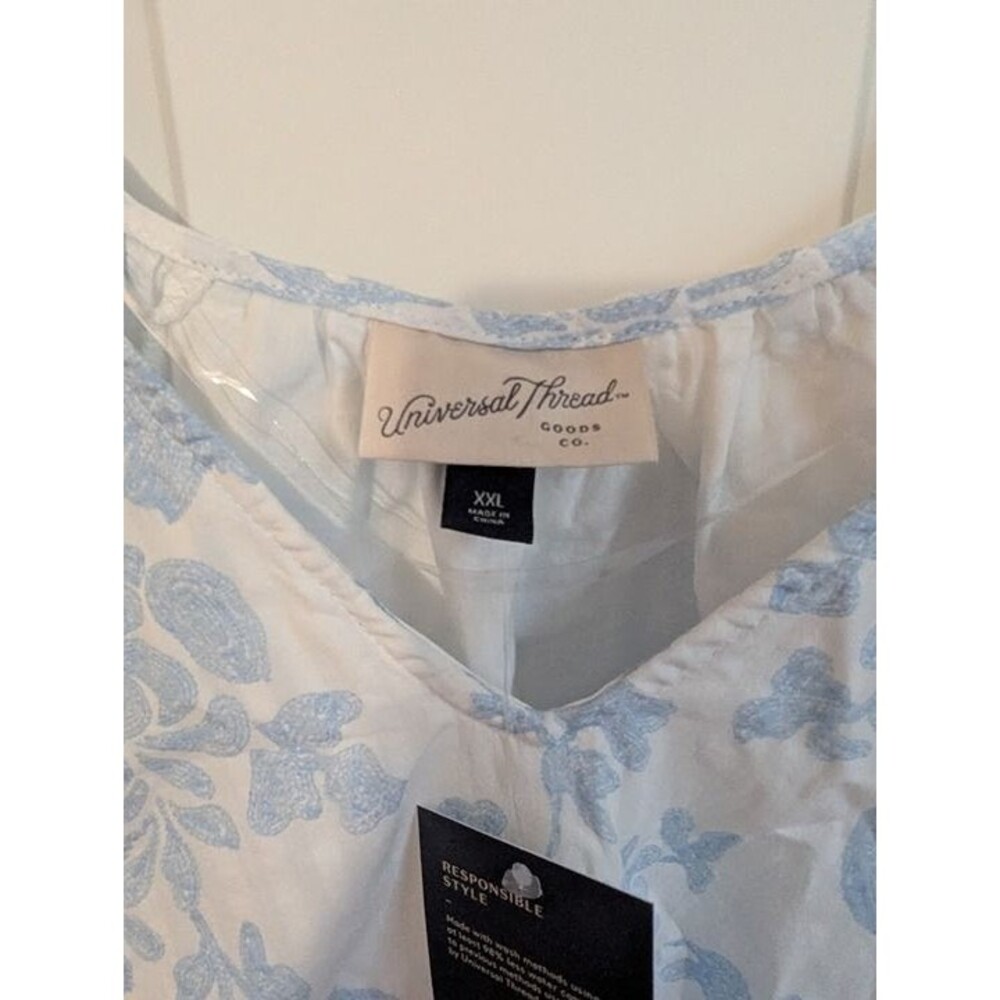 NWT Universal Thread XXL cute sleeve detail light blue floral - Picture 3 of 6